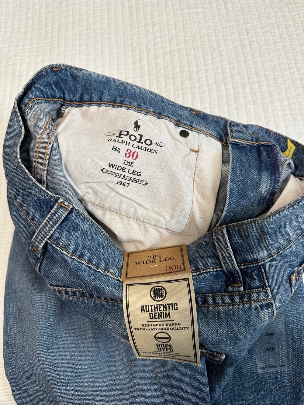 Polo by Ralph Lauren Medium Blue Wide-Leg Jeans - Picture 11 of 11